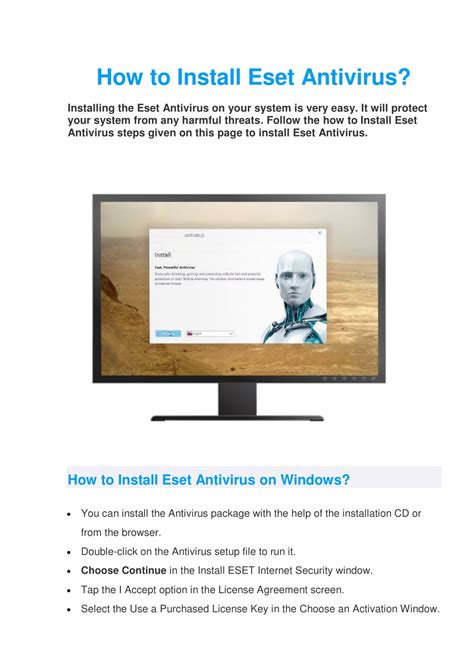 how to install eset antivirus.